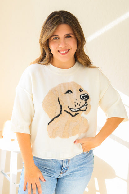 Golden Retriever Half Sleeve Sweater