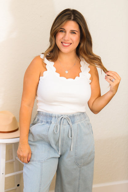 Touch Of Detail Scalloped Tank