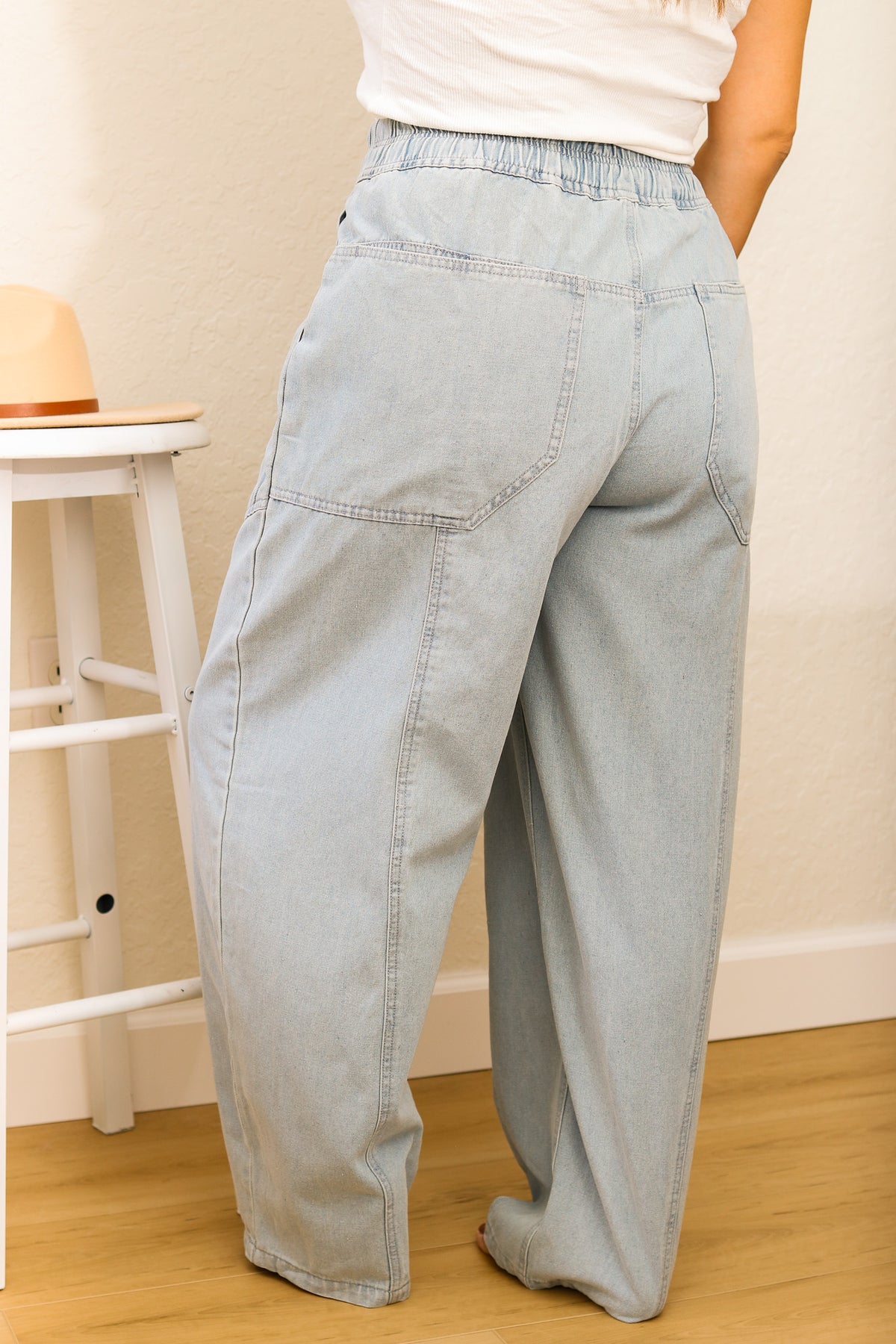 Let's Go Denim Tie Pants