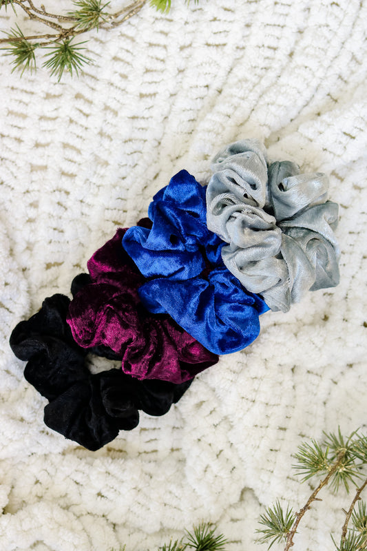 Velvet Scrunchies (4-pack)