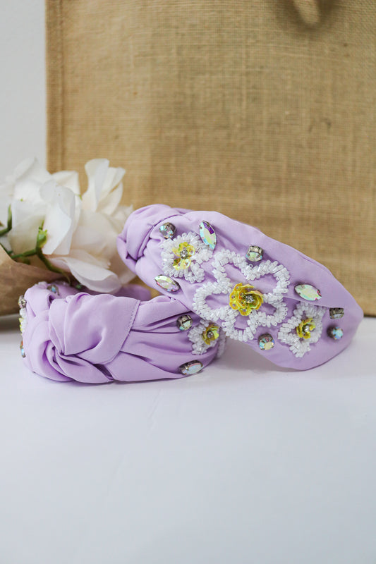 Floral Knot Headband (lavender)