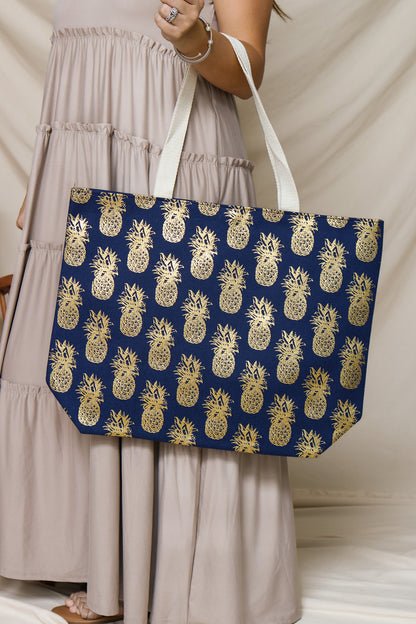 Pineapple Beach Bag (navy)