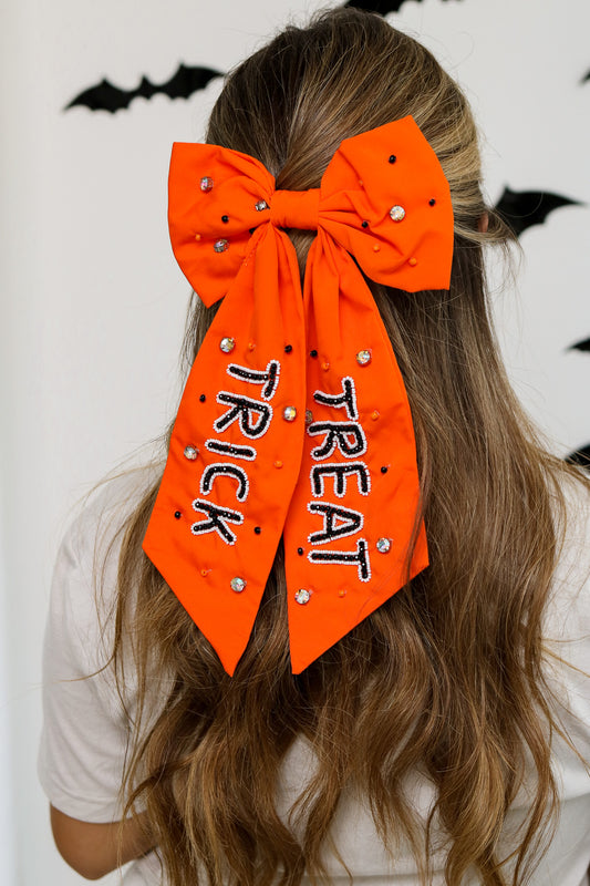 Trick Or Treat Jeweled Hair Bow