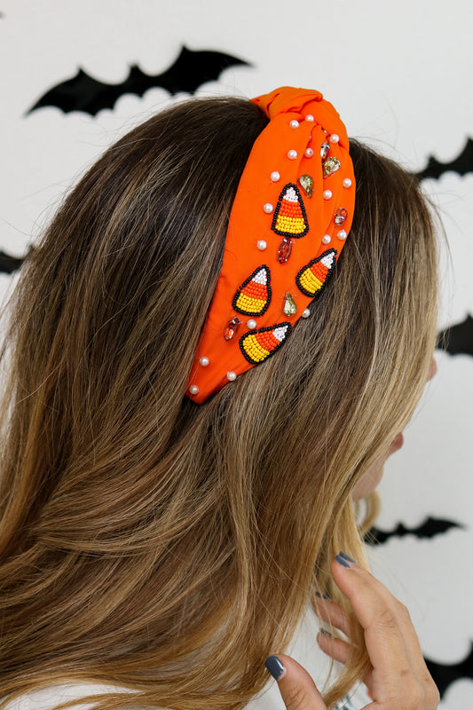 Candy Corn Knot Headband