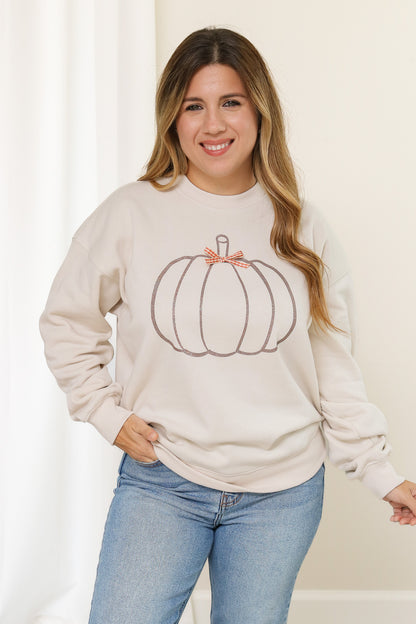 Glitter Pumpkin Pullover