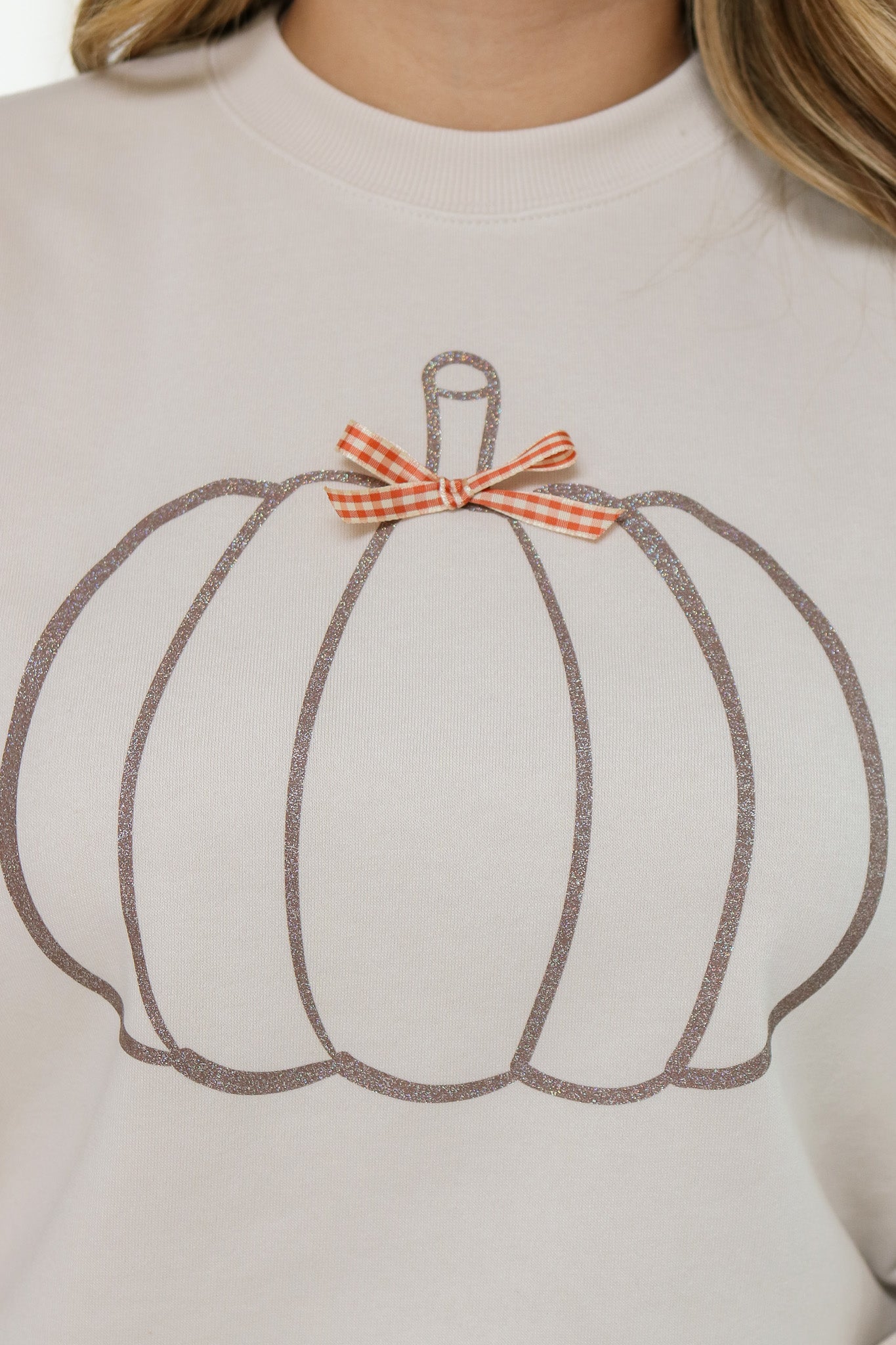 Glitter Pumpkin Pullover