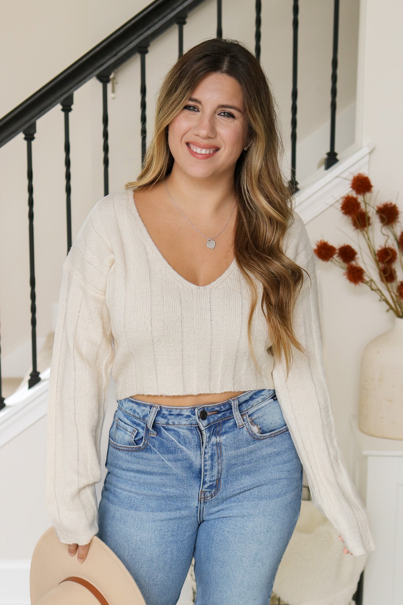 Coffee Runs Cropped Sweater