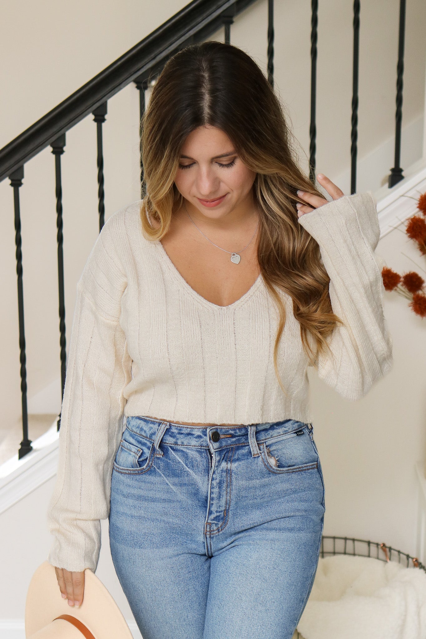 Coffee Runs Cropped Sweater