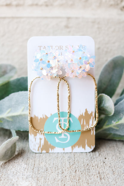 Iridescent Floral Earrings
